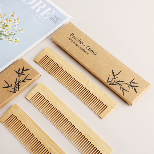 Hotel and Homestay Wooden Comb, Rectangular Wooden Comb, Handle Can Be Printed with LOGO, Boxed, Minimum Order Quantity 3 Boxes