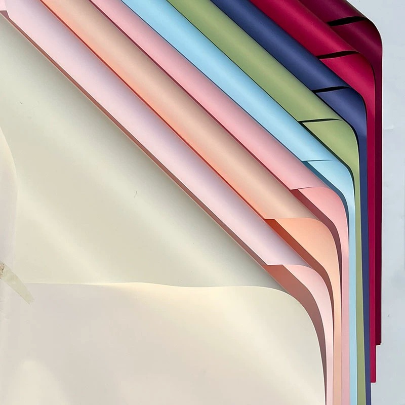 韩风初恋纯色鲜花包装纸防水单色欧雅纸花店花束花艺包装纸材料