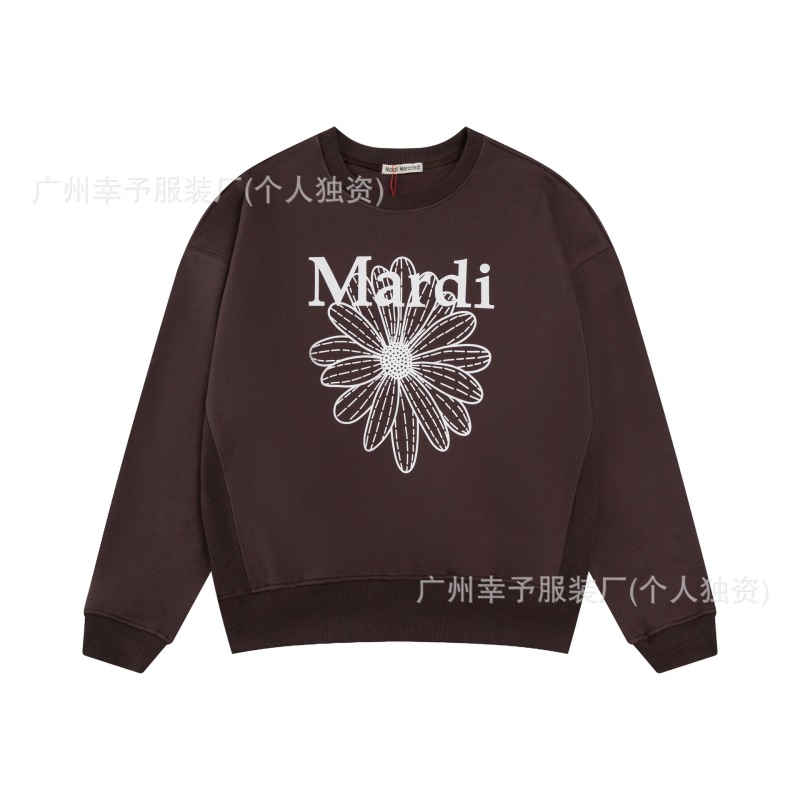 现货潮牌韩国Mardi卫衣金高银同款潮牌小雏菊印花腊肠狗圆领上衣|undefined