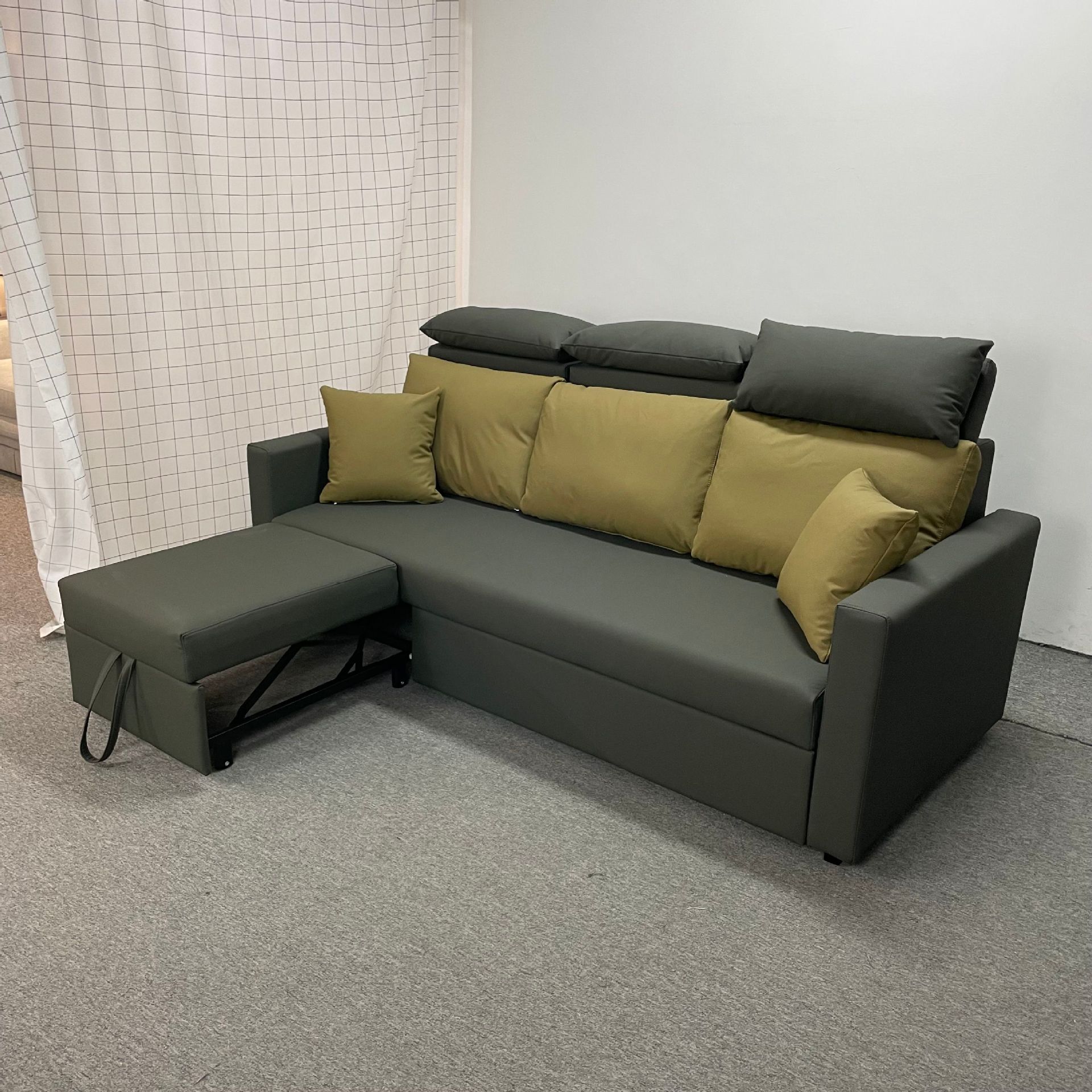 Sofá multifuncional de casa pequeña sala de estar apartamento sin lavado tecnología sofá cama de terciopelo moderno simple peinado de aire