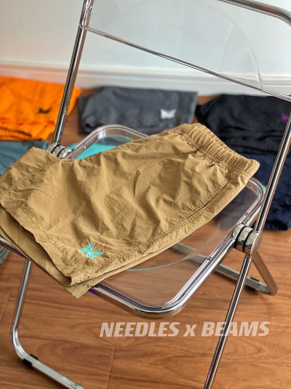 オリジナル品質 NEEDXBAM 限定版蝶刺繍日本トレンドカジュアル独立マルチカラー速乾パンツ男性と女性用|undefined