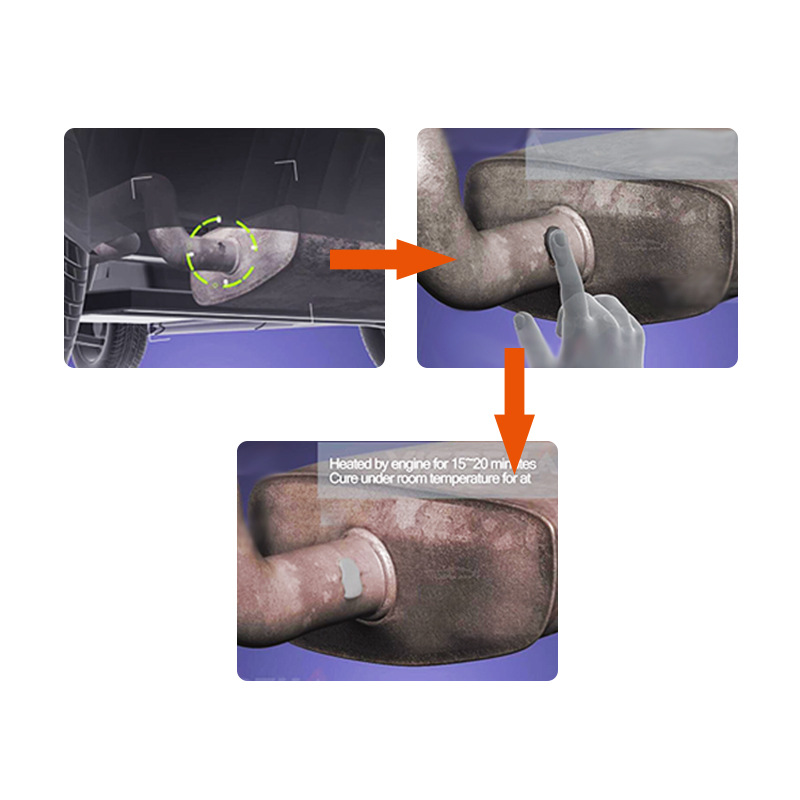 耐高温1100度汽车排气管修补胶 壁炉锅炉管道灶具粘接修复密封胶