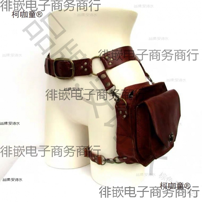 Retro Style Small Square Bag Women's Shoulder Bag Cross-Leg Bag Waist Bag Motorcycle Style Side Bag Medieval Knight Stylish Metabo
