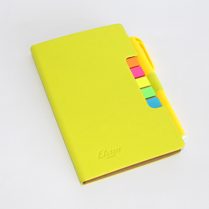 Post-it creativo cuaderno de notas PU combinado conjunto de post-it cuaderno de notas cuero cuaderno de notas mayorista