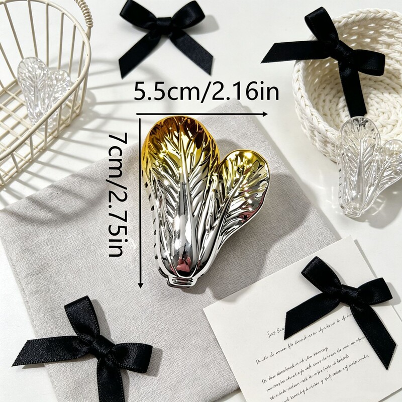 Cross-Border European and American Gradient Two-Color Electroplated Hair Clip, Half-Tied Hair Claw Clip for Women, High-End Feel, Back-Of-The-Head Shark Clip Hair Accessory Cross-Border European and American Gradient Two-Color Electroplated Hair Clip, Half-Tied Hair Claw Clip for Women, High-End Feel, Back-Of-The-Head Shark Clip Hair Accessory