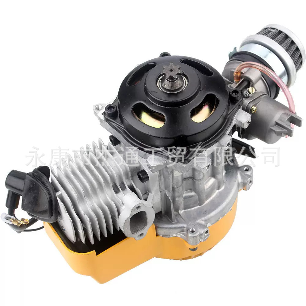 49Cc Engine Mini Sports Motorcycle 2-Stroke Modified Gasoline Engine Aluminum Pull Starter Mushroom Head Air Filter