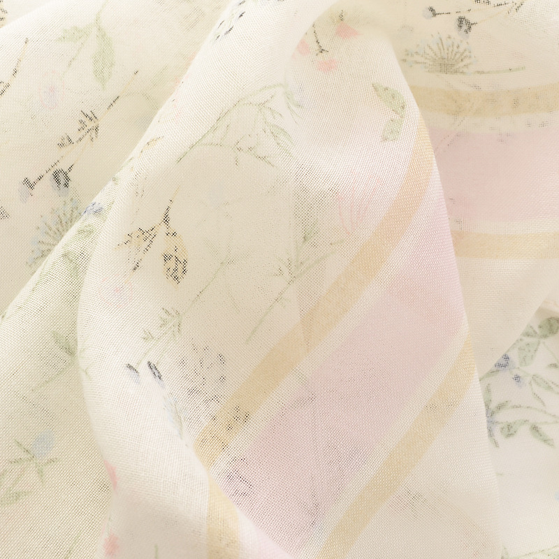 Llanura dulce blanco fresco floral largo borla viaje decorativo Toalla de playa algodón y lino sensación bufanda para las mujeres