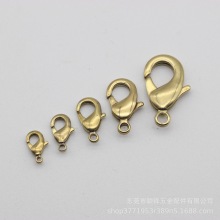 DIY手工制作材料串珠配件铜项链手链扣黄铜优质龙虾扣厂家定制