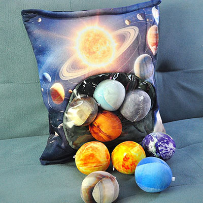 Space Milky Way Nine Planets Plush Pillow Cushion Fun Starry Sky Ball Pendant School Activity Gifts Wholesale