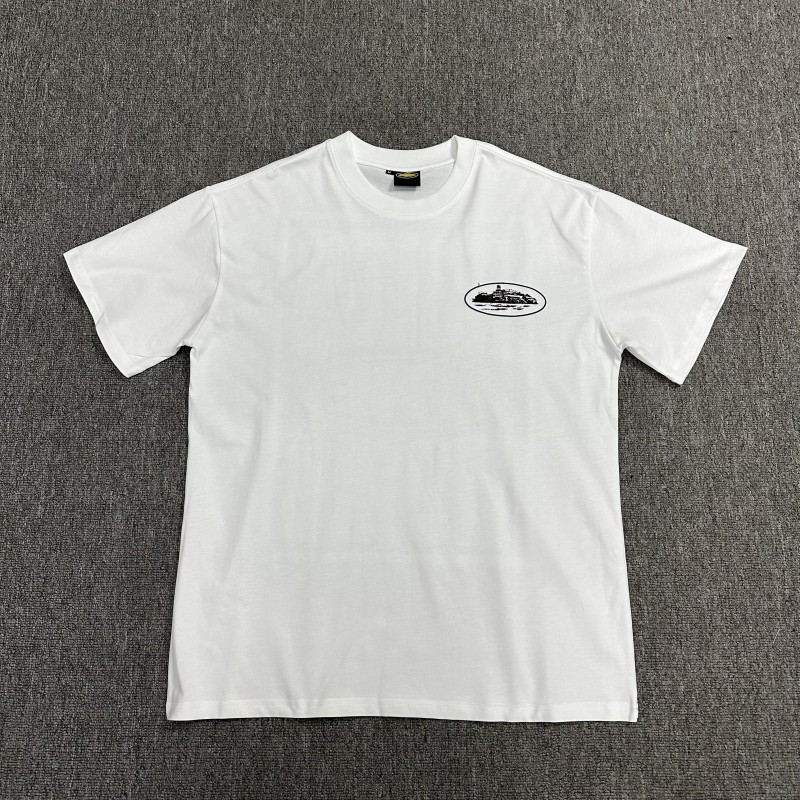 Comercio exterior al por mayor Alcatraz Basic Series C0rteiz Phantom Letter Logo Camiseta impresa Traje de pareja