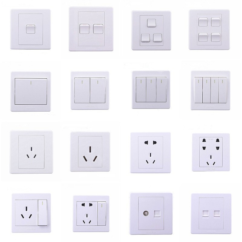 Hongyan Switch Socket X3 Meiyi One-Open Five-Hole Computer Tv Phone Air Conditioner Three-Hole Air Conditioner Socket with Switch Hongyan Switch Socket X3 Meiyi One-Open Five-Hole Computer Tv Phone Air Conditioner Three-Hole Air Conditioner Socket with Switch