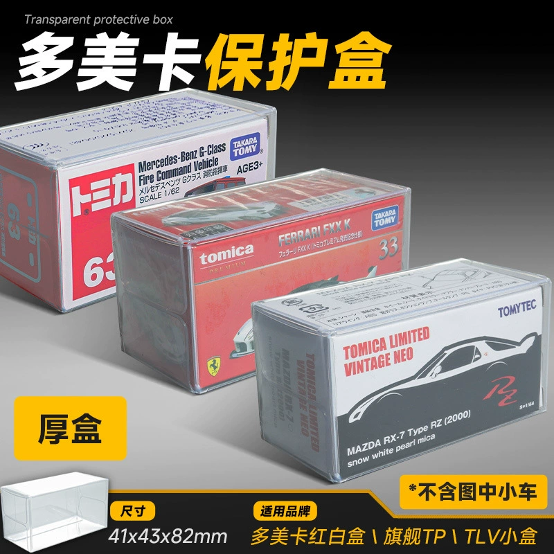 Hot Wheel Match Box Domeka TLV Tuoyi MINIGT Car Model Storage Box PVC защитная коробка пылезащитная прозрачная коробка
