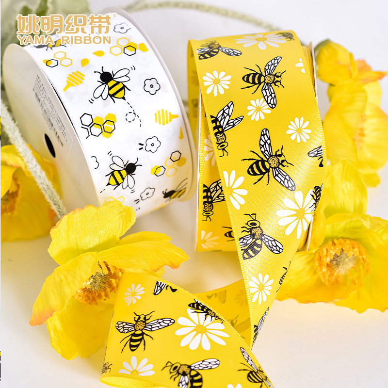 Fuente fábrica venta caliente transfronteriza Sunflower bees paragraph festival de abeja embalaje de regalo cinta