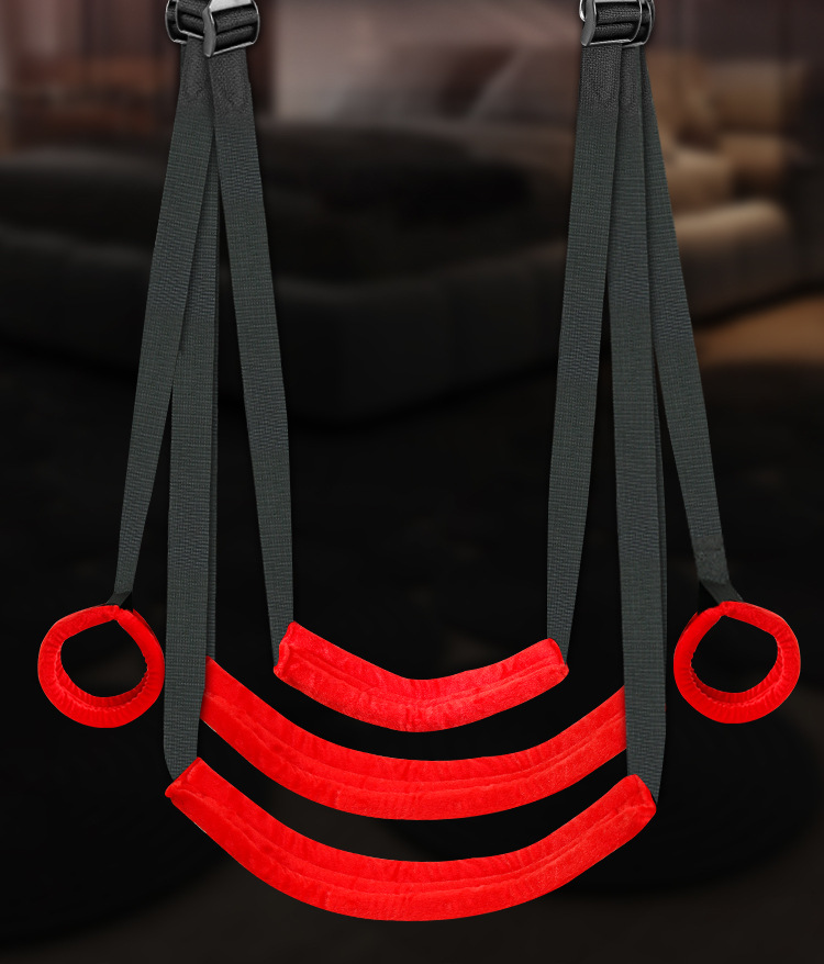 Jiuai SM Sponge Cushion Swing Set with Webbing, Velvet and Metal Frame — detail image 2