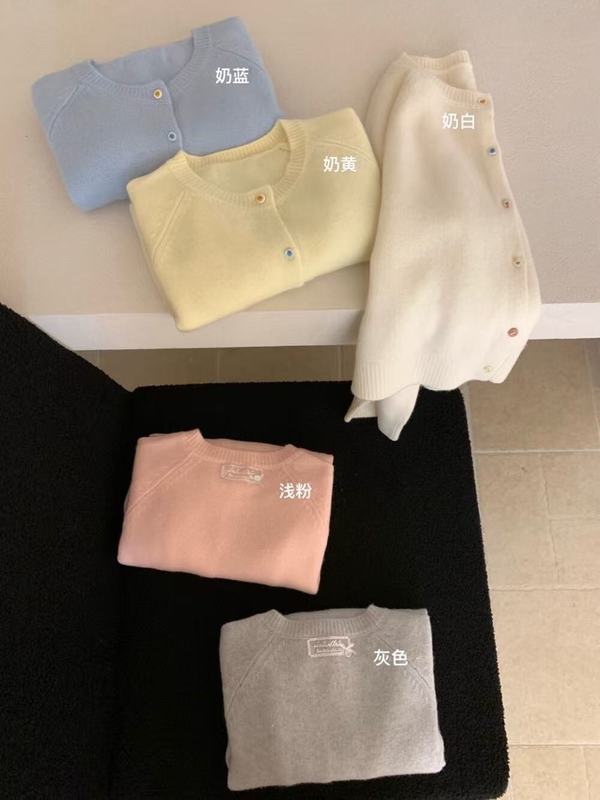 秋季新款！韩系高品质全羊毛手工扣钩花百搭休闲纯色舒适针织衫|undefined