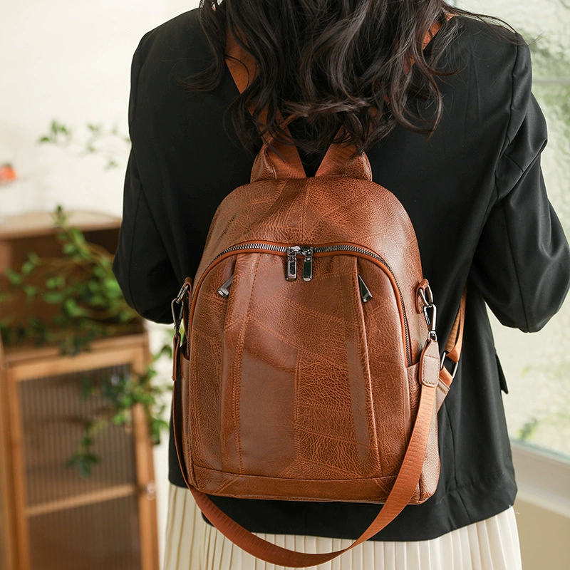 (Cross-border trading), polyurethane shoulder bag, capacious backpack, travel bag, 2023