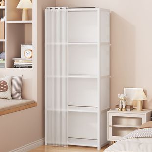 Home Bedroom Storage Cabinet Wardrobe Dormitory Storage Cabinet Dust-Proof Clothes Cabinet Wardrobe Rental Room Simple Assembly