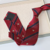 Japanese jk/dk uniform British college wind stripe basic hand -made tie tie Tibetan dark red couple tie