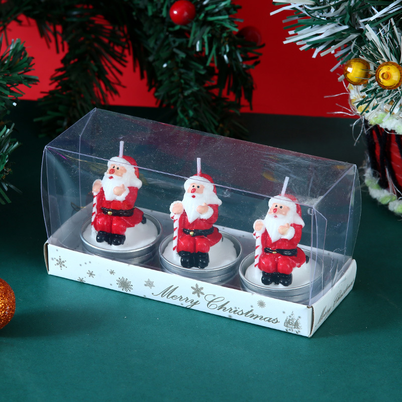 Christmas Christmas Tree Santa Claus Paraffin Christmas Candle 1 Set display picture 36