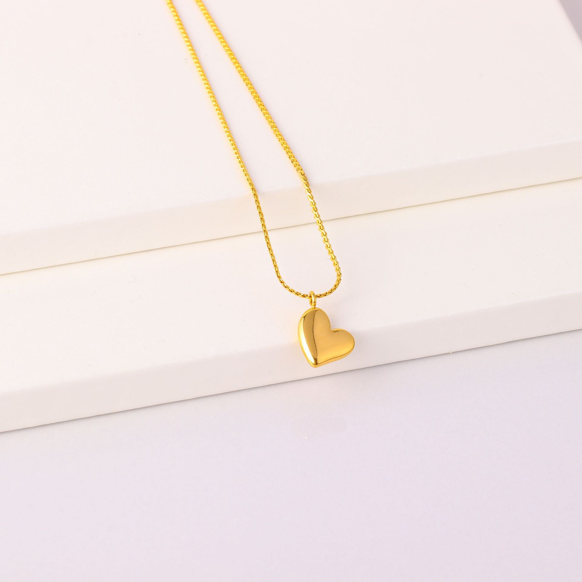 Holiday, Daily Occasion Wholesale Jewelry Simple Style Classic Style Heart Shape 304 Stainless Steel Natural Stone Natural Stone Plating Rings Bracelets Necklace