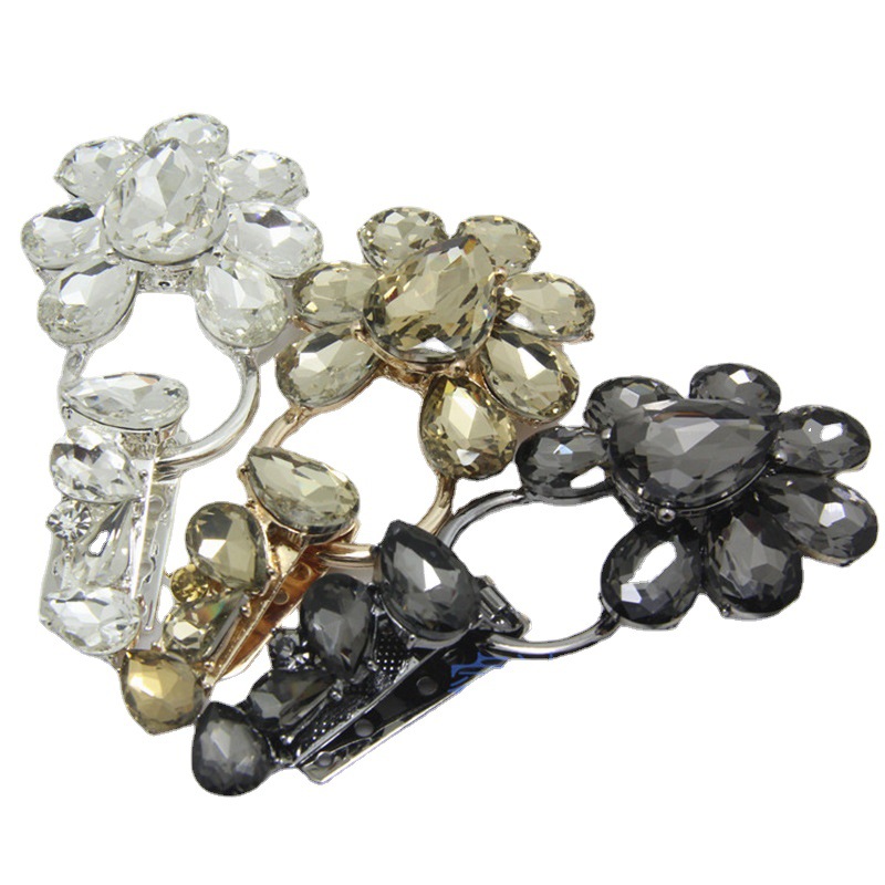 高档金属貂皮扣 水貂皮草扣 玻璃水钻纽扣扣子 鸭嘴扣搭扣