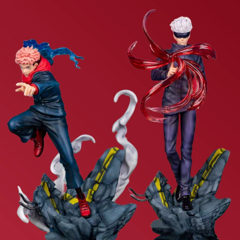 Большая модель фигурки для аниме-мерчандайзинга: битва Годзё Сатору и Юдзиро Токитору, виртуальные спецэффекты, возврат таблеток.