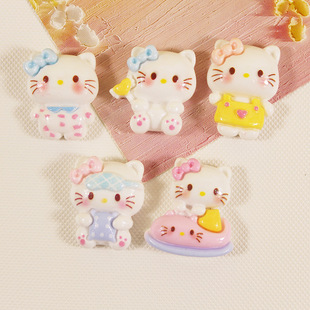Cartoon cute kitten animal diy cream glue mobile phone shell material handmade jewelry resin small accessories