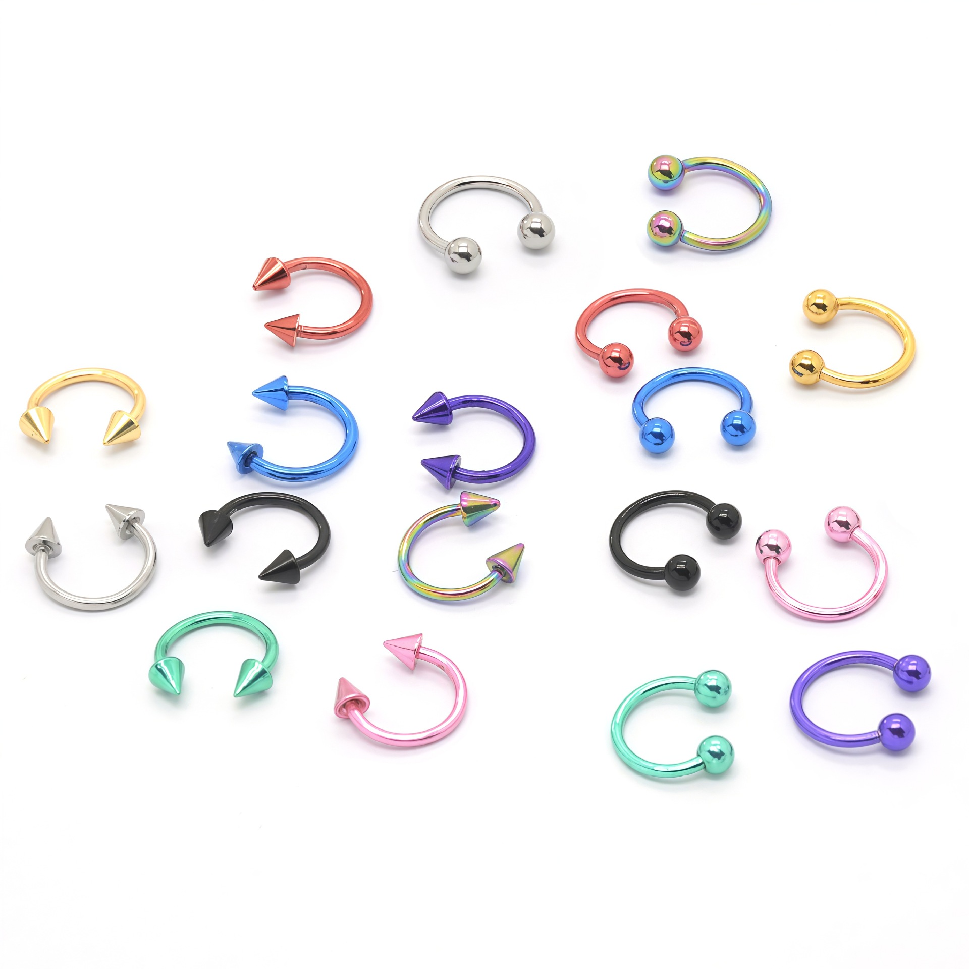 Amazon Cross-Border E-Commerce Spot Stainless Steel Basic U-Shaped Ball Nose Ring Nose Nail European and American Piercing Jewelry