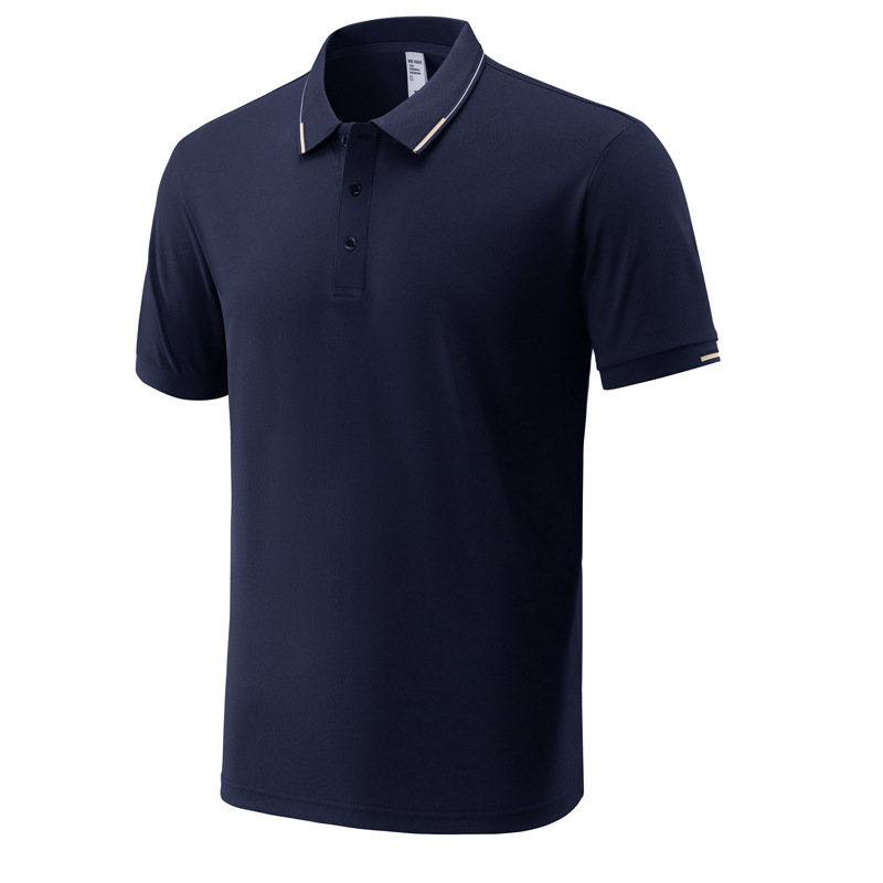 Polo de solapa de manga corta de exportación de comercio exterior hombres y mujeres 190g casual de negocios traje de grupo de trabajo simple camisa publicitaria bordada