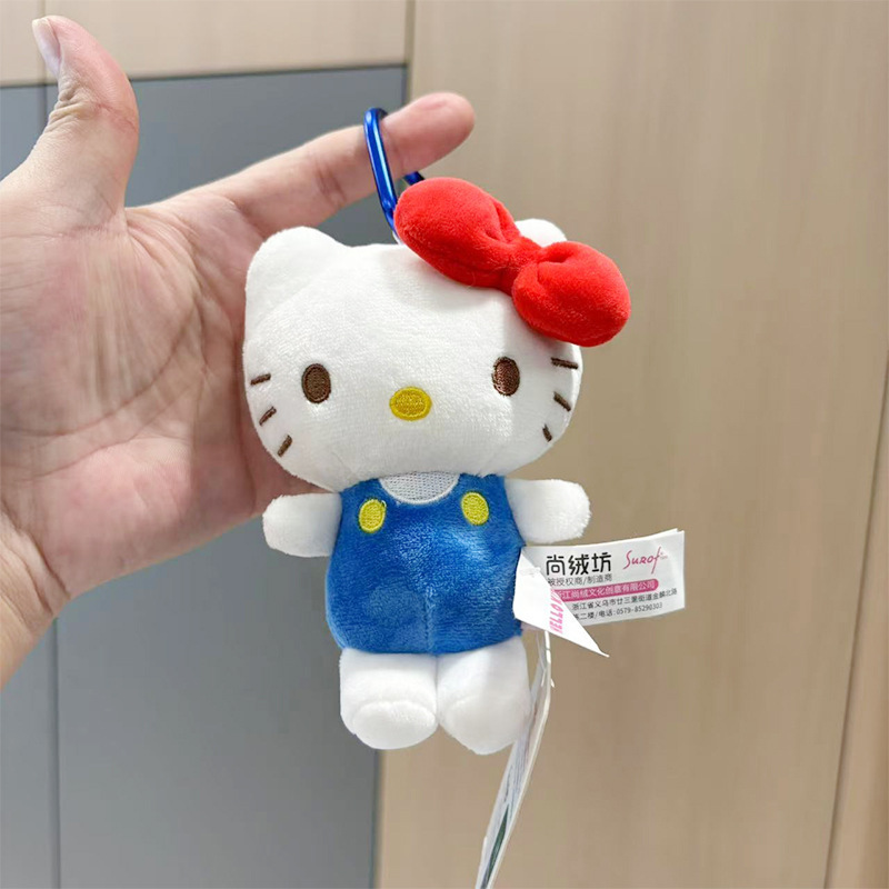 本物の KT 猫ペンダントぬいぐるみキーホルダー漫画猫人形スクールバッグペンダントぬいぐるみギフト|undefined