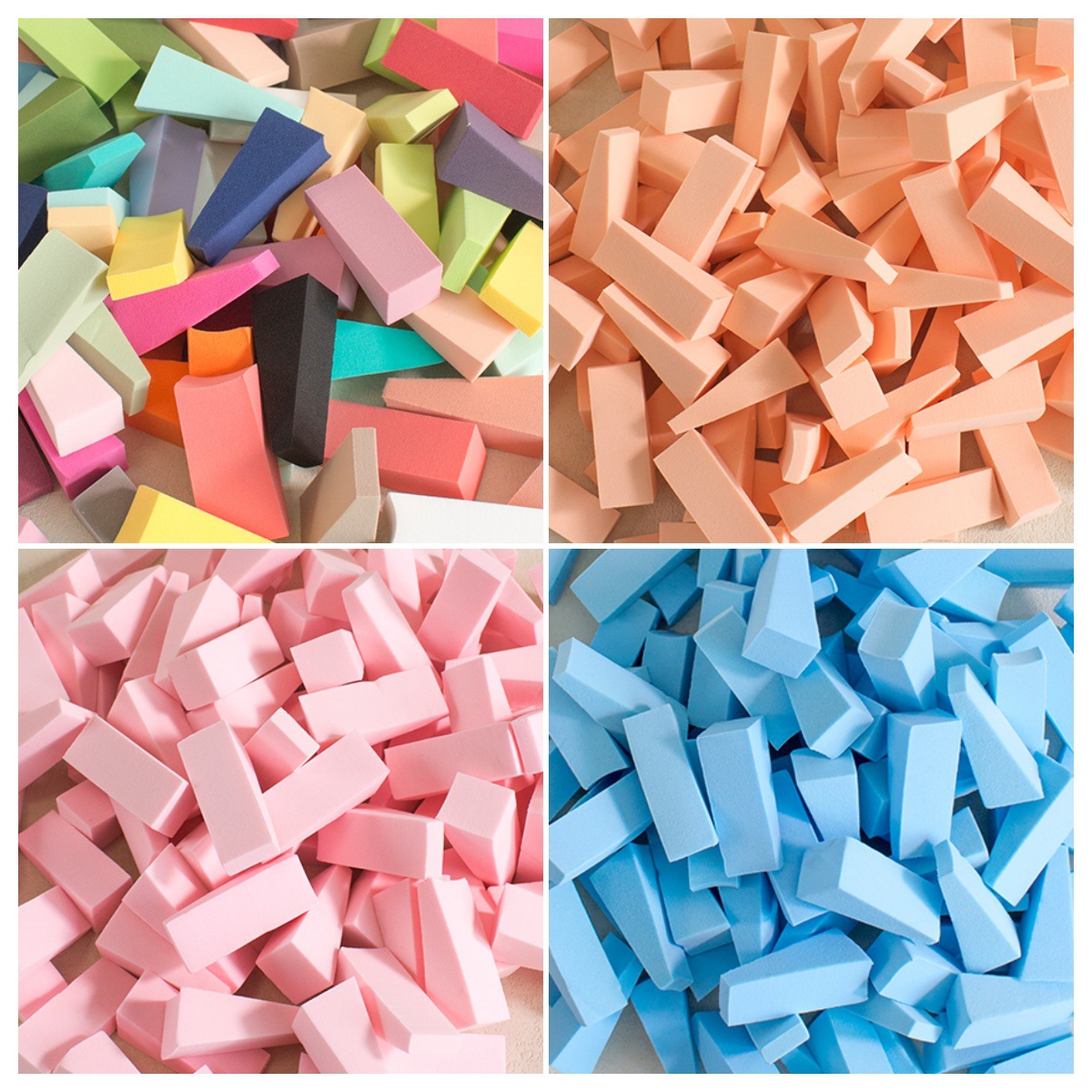 Triangular Sponge Puff Disposable Makeup Sponge Cushion Dry and Wet Dual-Use Nail Sponge Puff Cotton Tofu Block