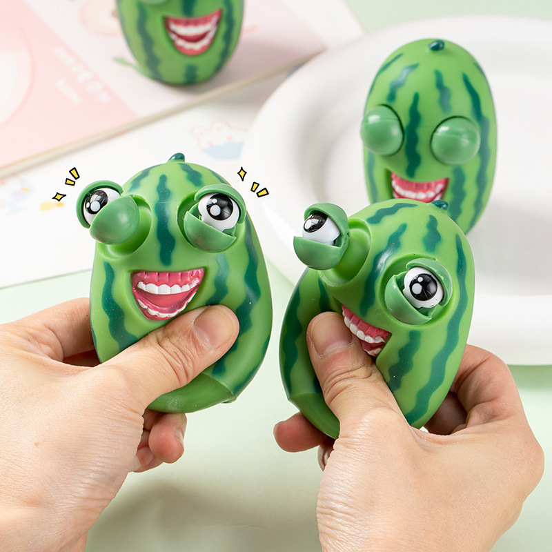 Amazon's Best-Selling Creative Eye-Popping Watermelon Decompression Pinch Decompression Toy Squeeze Vent Doll Manufacturer Wholesale