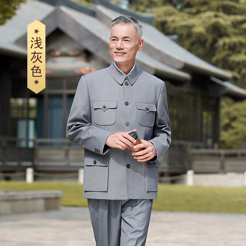 2628 - High-end cotton-nylon light gray suit