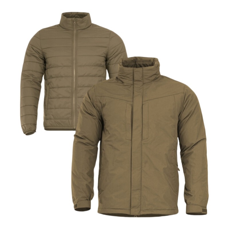 Customized Men's Three-In-One Waterproof Parka Jacket Hard Shell Outdoor Adventure Casual Sports Warm Cotton Coat