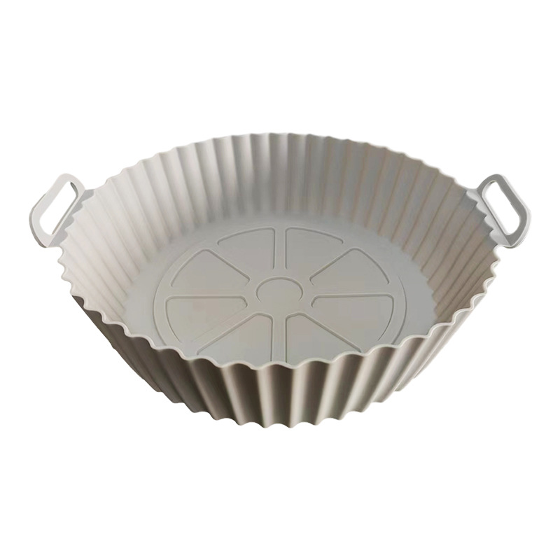 두껍고 넉넉한 사이즈 [140g 원형 실리콘 베이킹 팬] 22.5*19*6cm, 회색