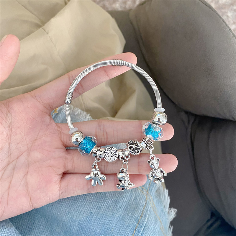 Blue dinosaur anti-wolf bracelet