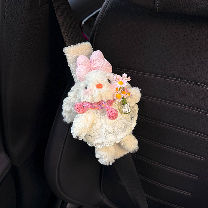 Funda Protectora de Hombro para Cinturón de Seguridad de Auto de Felpa, Decorativo image 11