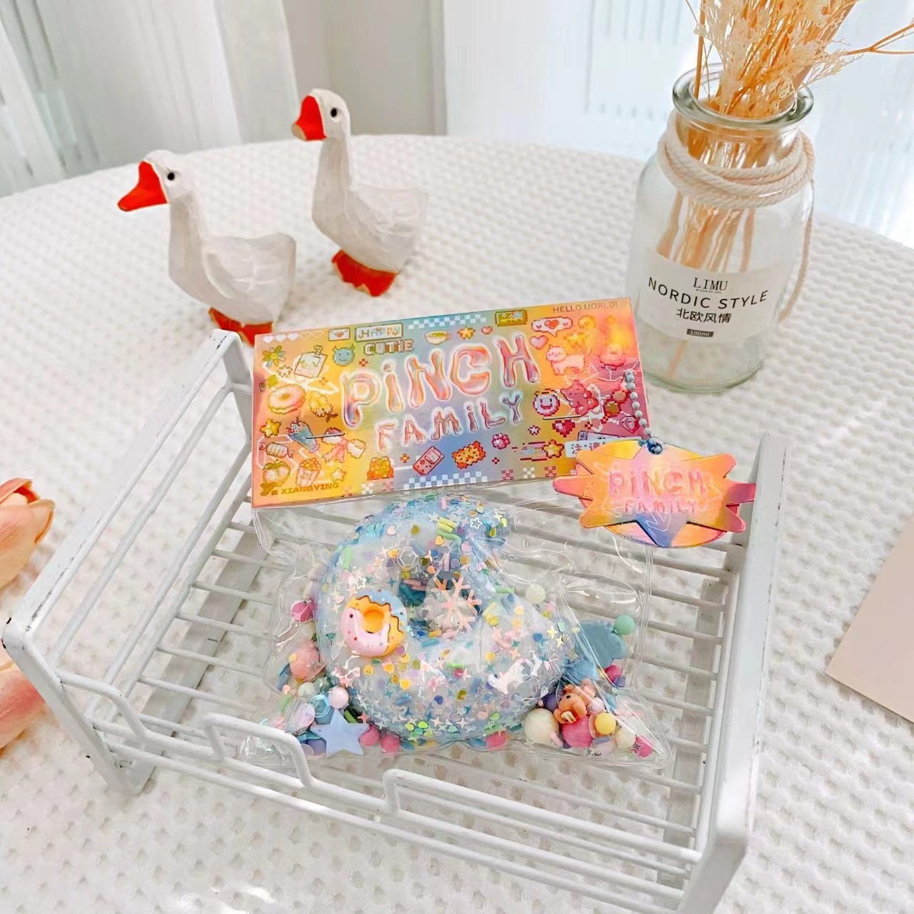 Pinch pinch pastel descompresible peluche gato garra caja ciega bolsa ciega rebote lento alivio de presión juguetes puestos