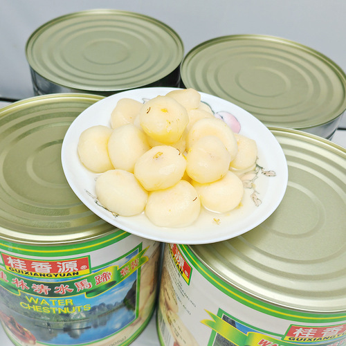 Guangxi Lipu Clear Water Water Chestnut Slices 3kg Canned Water Chestnut Slices Water Chestnut Refreshing Water Chestnut Fruit Canned Export Quality