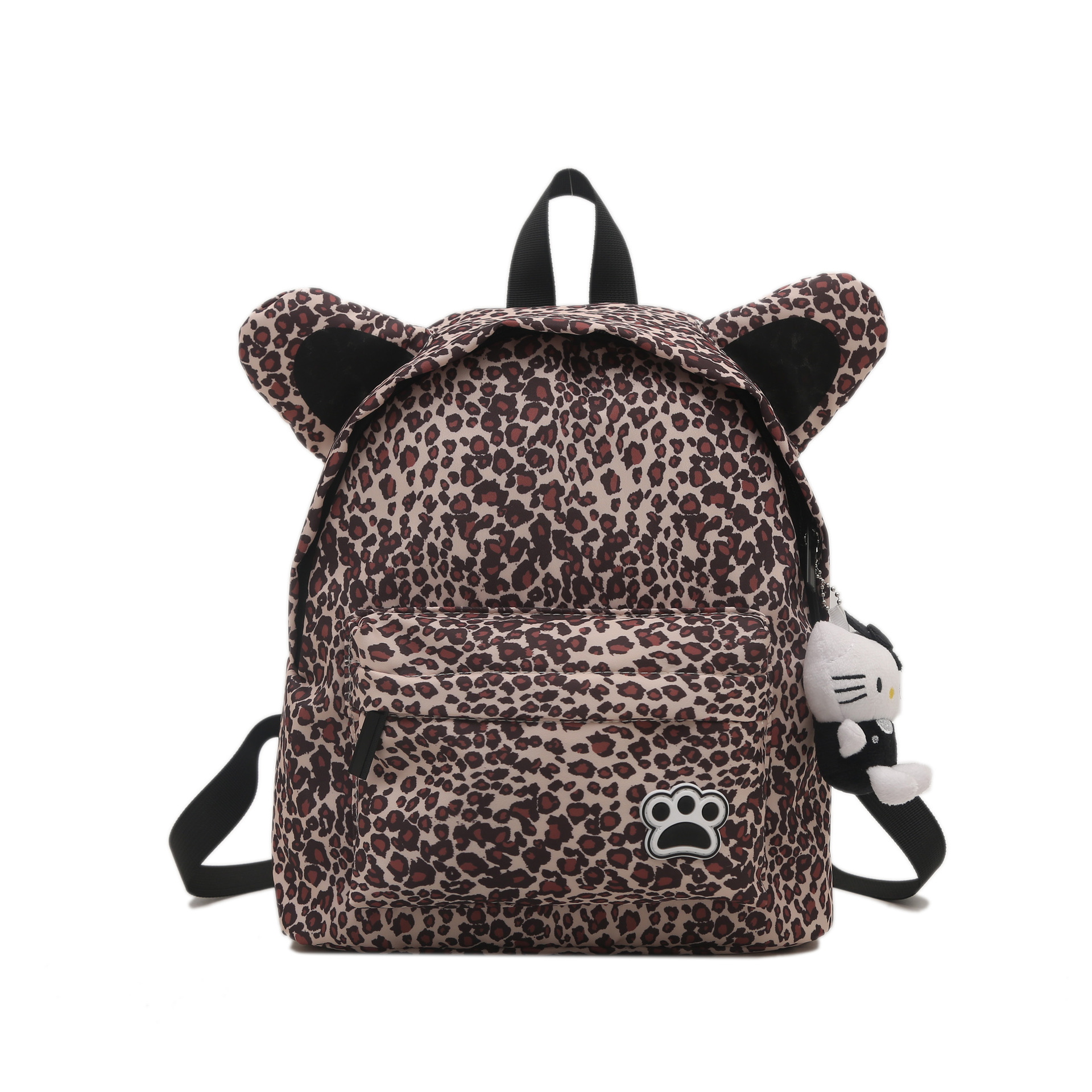 Kindergarten escuela primaria mochila escolar dibujos animados pies lindos niños y niñas mochila moda leopardo estampado niños mochila marea