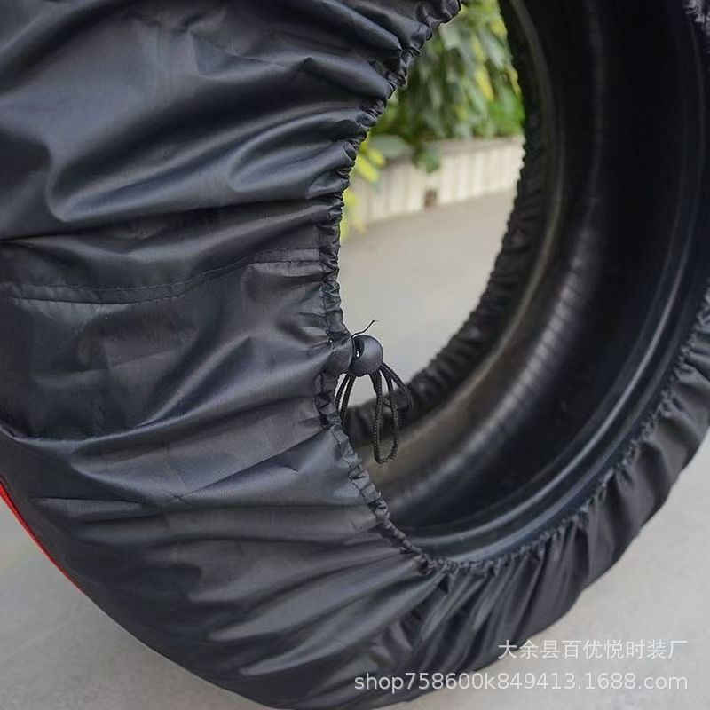Cross-Border Hot Selling 210 Oxford Cloth Tire Cover Car Spare Tire Cover Snow Tire Storage Bag Wheel Cover Protective Cover