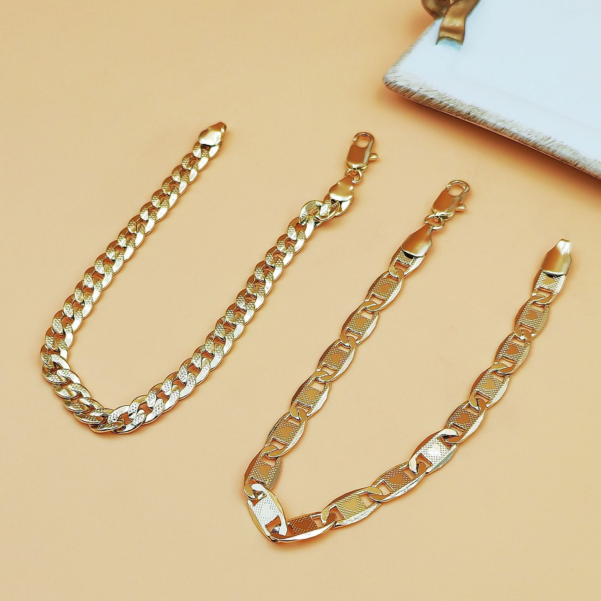 Summer European and American Beach Vacation Style Chain Anklet for Women, Cross-Border Fashion Anklet Bracelet, Punk Style