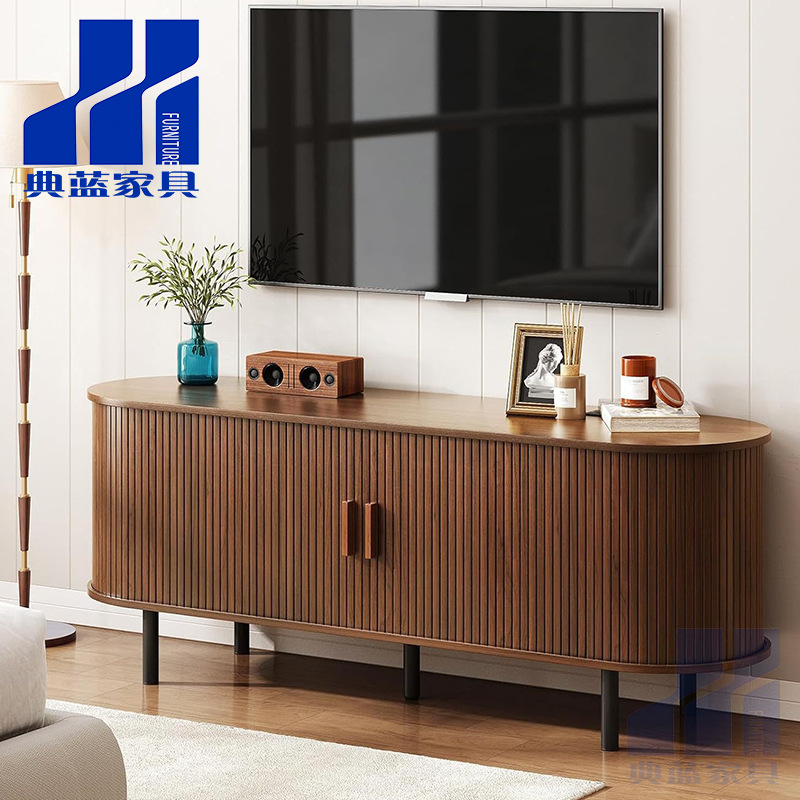 Amazon's Popular Storage Cabinet with Rolling Shutter Door and Sliding Door Tv Stand Modern Simple Tv Cabinet Foreign Trade Cross-Border