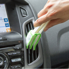 Clean brush for A/C vent louvers, car windows, door grooves, window gaps cleaning tool