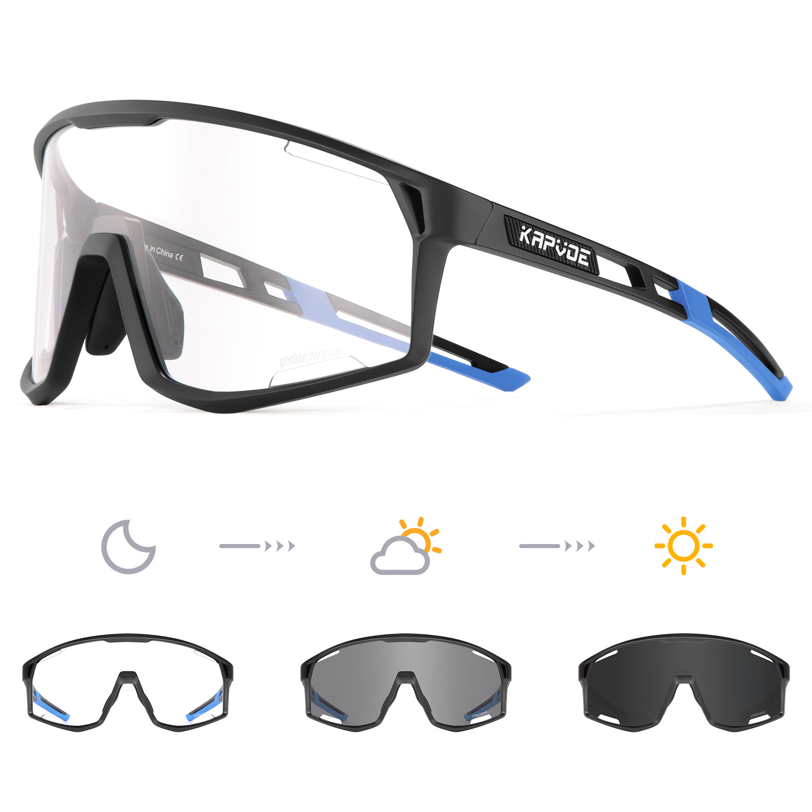 Gafas Fotocromáticas para Ciclismo de TR90, Fotocromático y Cortavientos, para Montañismo y Senderismo image 7