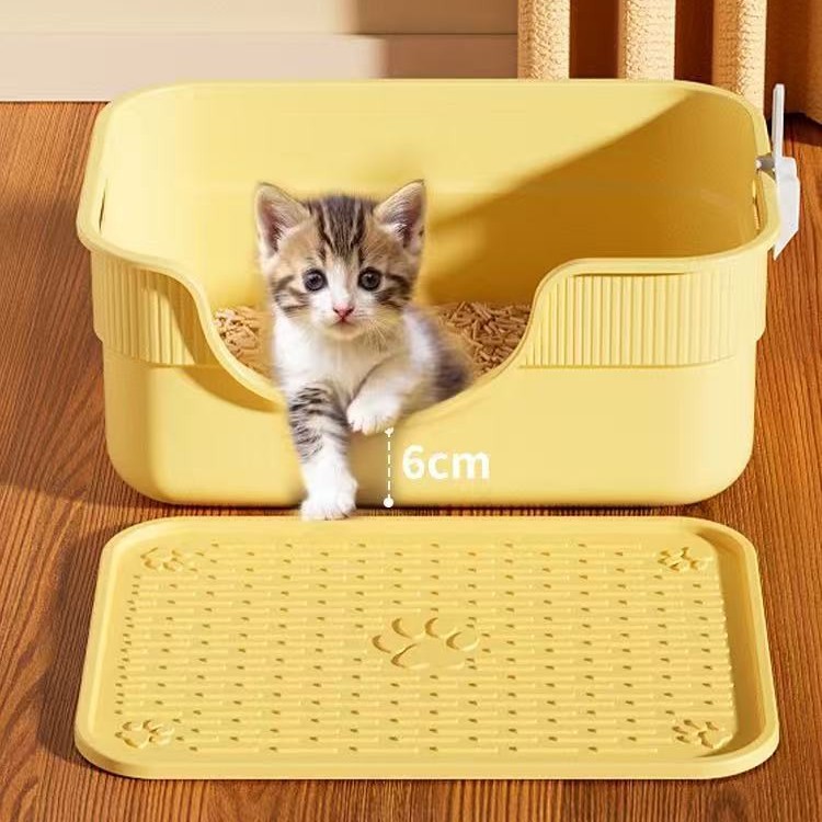 애완동물 용품 고양이 쓰레기통 거대 고양이 화장실 물 튀김 방지 초대형 냄새 방지 개방형 고양이 쓰레기통 고양이 똥통
