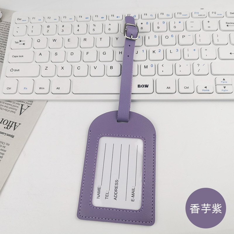 Transfronterizo spot multicolor, dos tipos de tapa plana, tarjeta de embarque de cuero gruesa con firma impresa en papel, tarjeta de equipaje pu