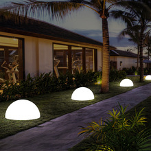 LED发光球灯户外景观庭院七彩半球灯防水草地别墅室外花园装饰灯