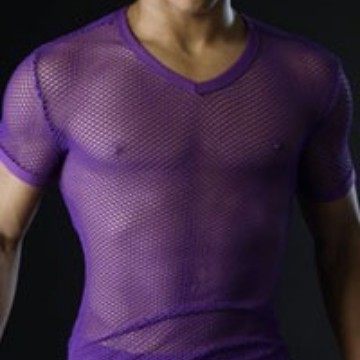 Zhongshan Wholesale Men's Transparent Mesh Short Sleeve Fashion Trendy Men's Performance Underwear Explosions Foreign Trade