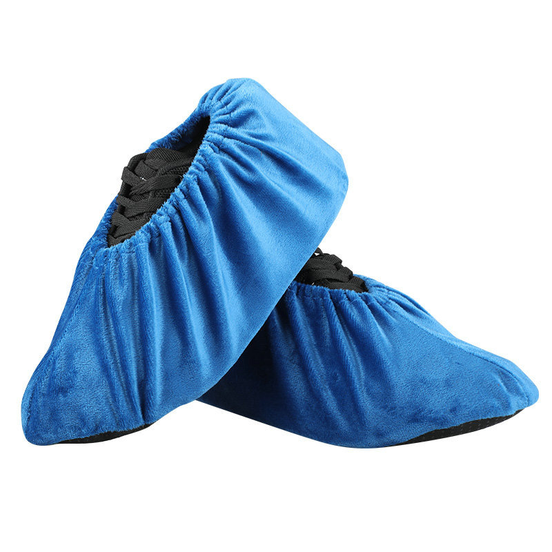 Cubierta de zapatos de franela para adultos centro de datos de interior para el hogar cubierta de pie resistente al desgaste inferior antideslizante engrosada lavable con logotipo